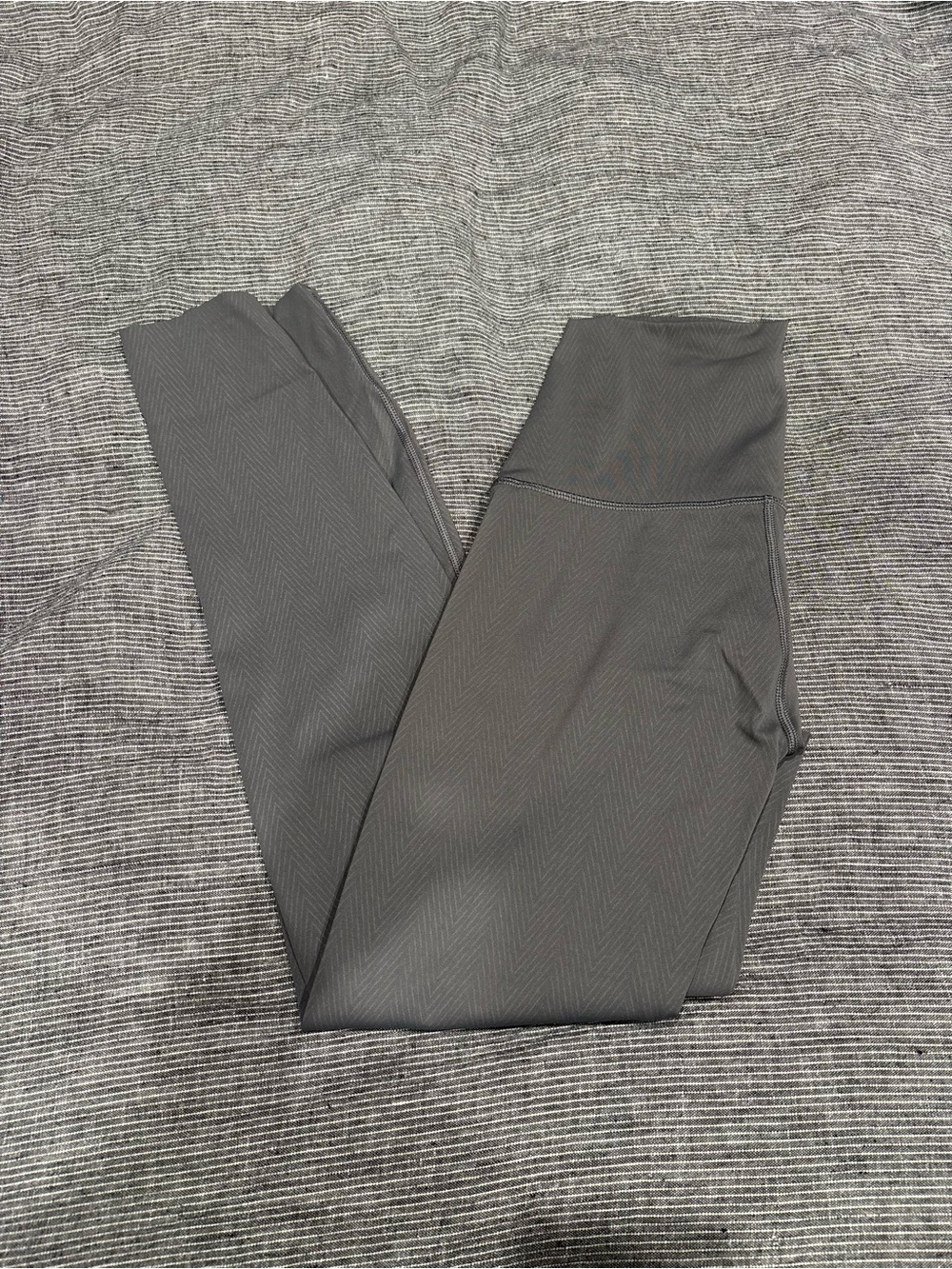High-Rise Charcoal Herringbone Leggings